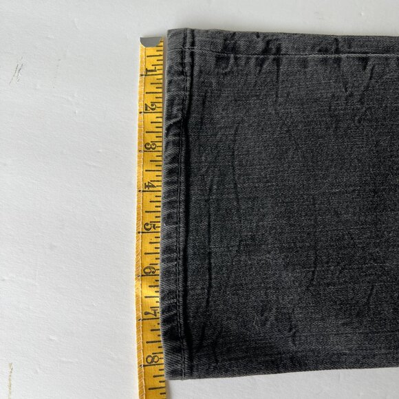 GAP 1969 Mens Size 34x34 black wash button fly distressed denim jean - Picture 5 of 5